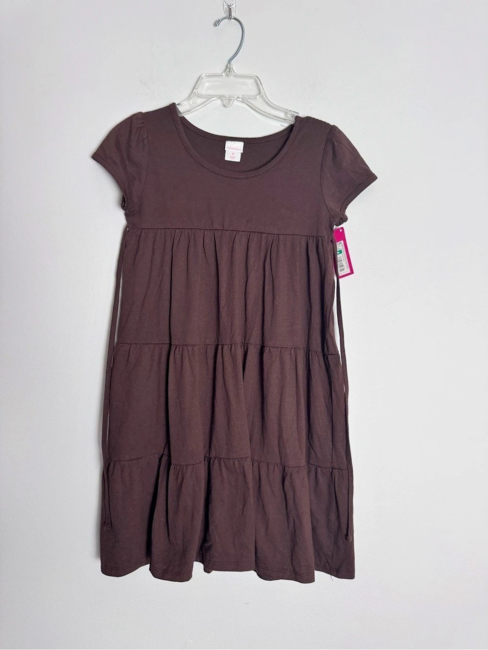 Xhilaration NWT girls Tiered Mini Dress in Brown Size M